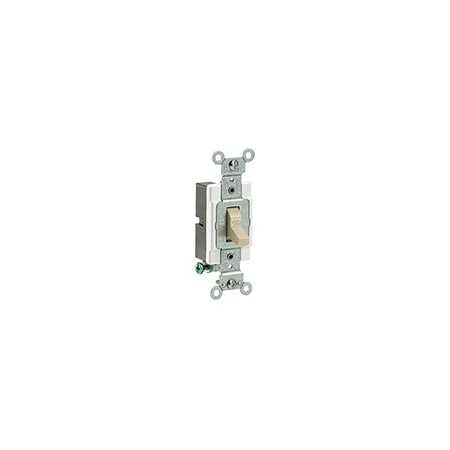 Leviton Wall Swtch, 1-Pole, Side, 120/277V, 20A, Ivry CS120-2I